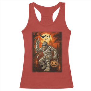 Halloween Mummy Bigfoot Racerback Tank Top Funny Cryptid Gift TS12 Red Print Your Wear