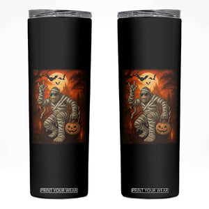 Halloween Mummy Bigfoot Skinny Tumbler Funny Cryptid Gift TS12 Black Print Your Wear