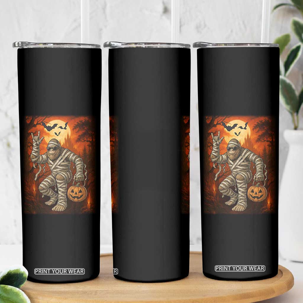 Halloween Mummy Bigfoot Skinny Tumbler Funny Cryptid Gift TS12 Print Your Wear