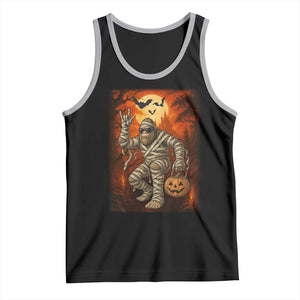 Halloween Mummy Bigfoot Tank Top Funny Cryptid Gift TS12 Black Athletic Heather Print Your Wear