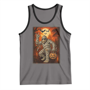 Halloween Mummy Bigfoot Tank Top Funny Cryptid Gift TS12 Deep Heather Black Print Your Wear