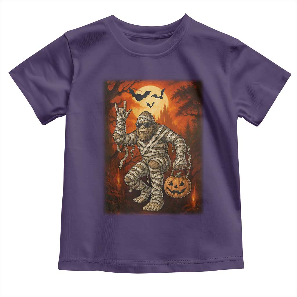 Halloween Mummy Bigfoot Toddler T Shirt Funny Cryptid Gift TS12 Purple Print Your Wear