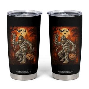 Halloween Mummy Bigfoot Tumbler Cup Funny Cryptid Gift TS12 Black Print Your Wear