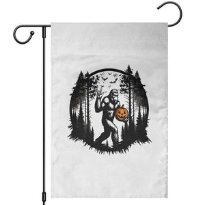 Funny Halloween Bigfoot With Jack O Lantern Garden Flag TS12 White Print Your Wear