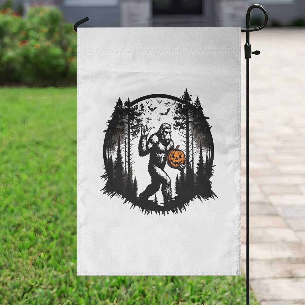 Funny Halloween Bigfoot With Jack O Lantern Garden Flag TS12 Print Your Wear