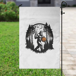 Funny Halloween Bigfoot With Jack O Lantern Garden Flag TS12 Print Your Wear