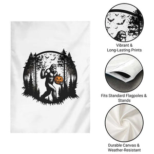 Funny Halloween Bigfoot With Jack O Lantern Garden Flag TS12 Print Your Wear