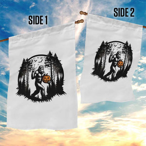 Funny Halloween Bigfoot With Jack O Lantern Garden Flag TS12 Print Your Wear
