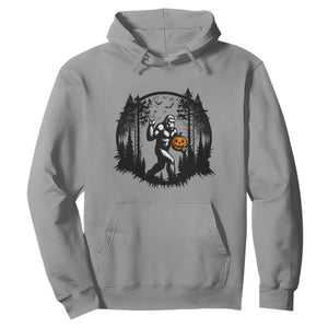 Funny Halloween Bigfoot With Jack O Lantern Hoodie TS12 Sport Gray Print Your Wear
