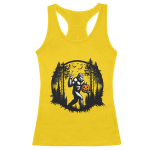 Funny Halloween Bigfoot With Jack O Lantern Racerback Tank Top TS12 Daisy Print Your Wear