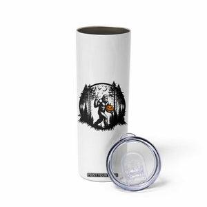 Funny Halloween Bigfoot With Jack O Lantern Skinny Tumbler TS12 Print Your Wear