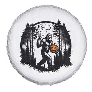 Funny Halloween Bigfoot With Jack O Lantern Spare Tire Cover TS12 Print Your Wear