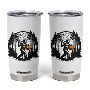 Funny Halloween Bigfoot With Jack O Lantern Tumbler Cup TS12 White Print Your Wear