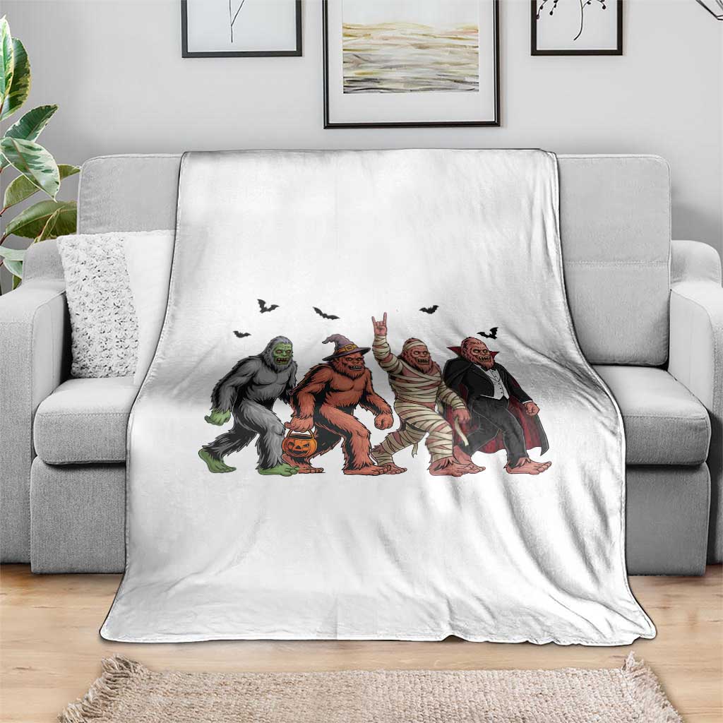 Funny Halloween Throw Blanket Bigfoot Monster Cosplay Characters TS12 Print Your Wear