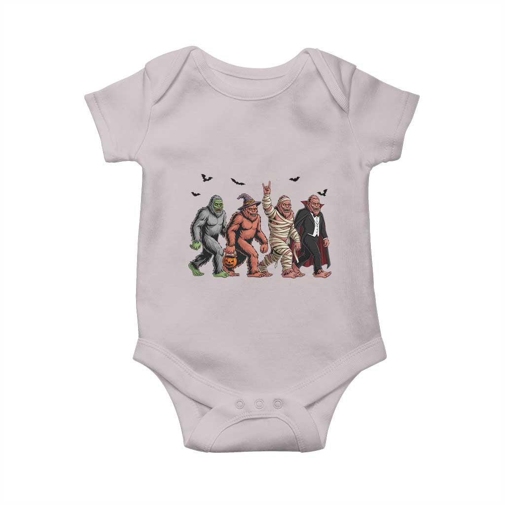 Funny Halloween Baby Onesie Bigfoot Monster Cosplay Characters TS12 Ice Gray Print Your Wear