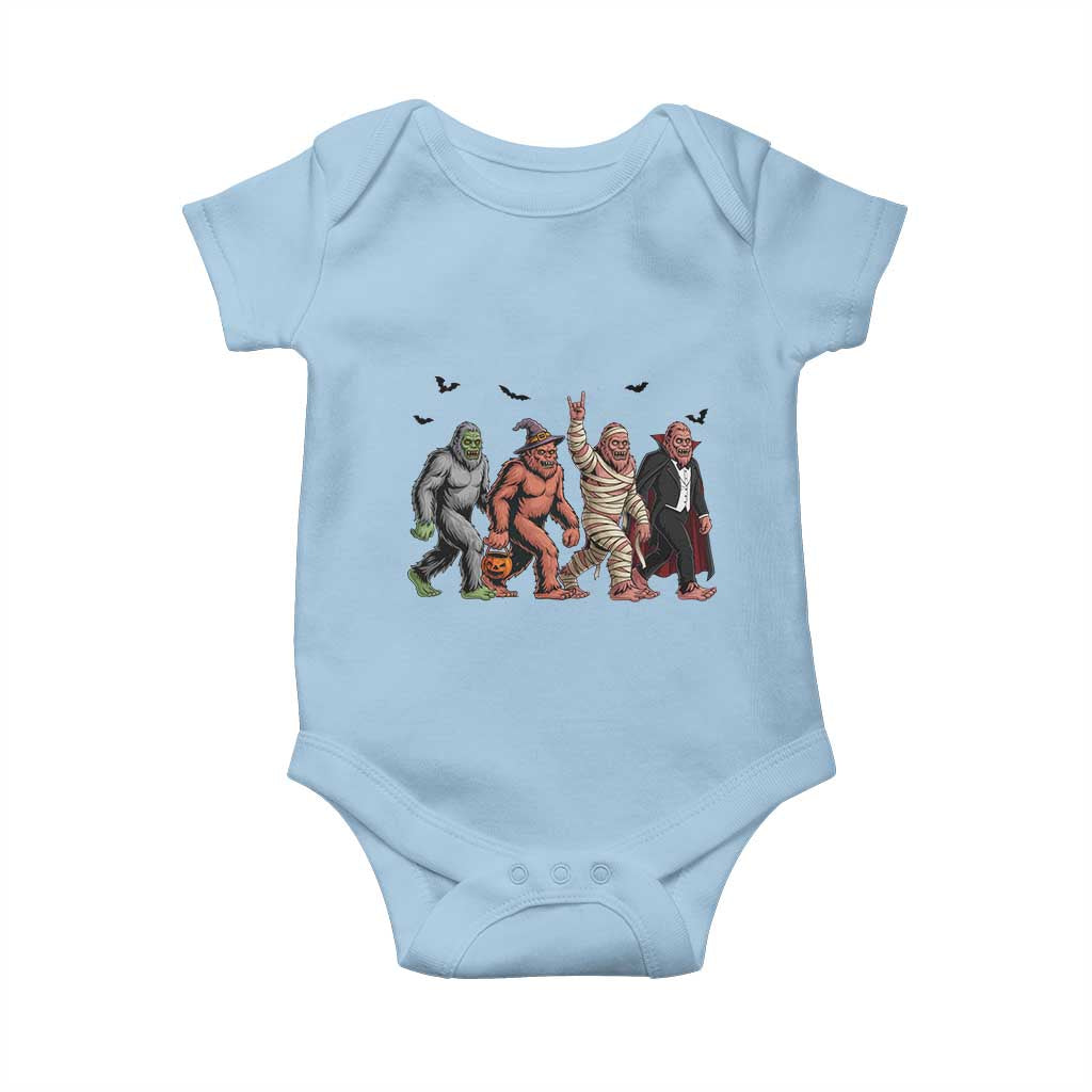 Funny Halloween Baby Onesie Bigfoot Monster Cosplay Characters TS12 Light Blue Print Your Wear
