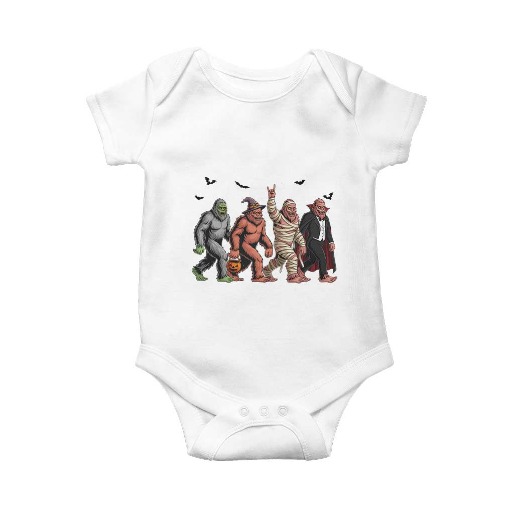 Funny Halloween Baby Onesie Bigfoot Monster Cosplay Characters TS12 White Print Your Wear