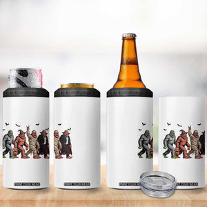 Funny Halloween 4 in 1 Can Cooler Tumbler Bigfoot Monster Cosplay Characters TS12 Print Your Wear