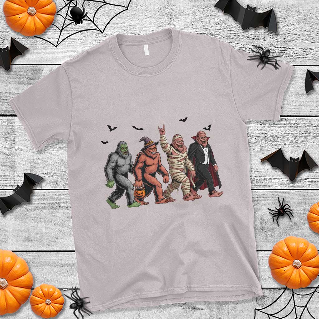 Funny Halloween T Shirt Bigfoot Monster Cosplay Characters TS12 Ice Gray Print Your Wear
