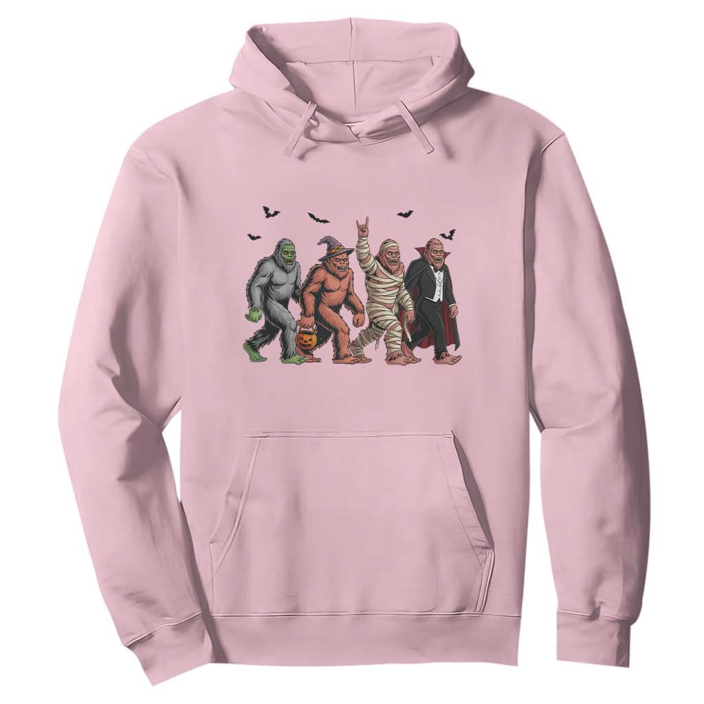 Funny Halloween Hoodie Bigfoot Monster Cosplay Characters TS12 Light Pink Print Your Wear
