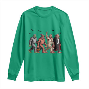 Funny Halloween Long Sleeve Shirt Bigfoot Monster Cosplay Characters TS12 Irish Green Print Your Wear