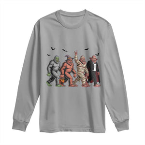 Funny Halloween Long Sleeve Shirt Bigfoot Monster Cosplay Characters TS12 Sport Gray Print Your Wear