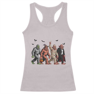 Funny Halloween Racerback Tank Top Bigfoot Monster Cosplay Characters TS12 Ice Gray Print Your Wear