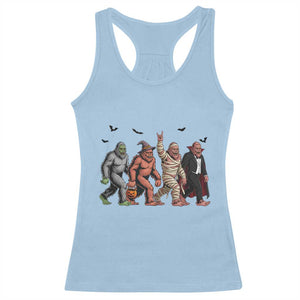 Funny Halloween Racerback Tank Top Bigfoot Monster Cosplay Characters TS12 Light Blue Print Your Wear
