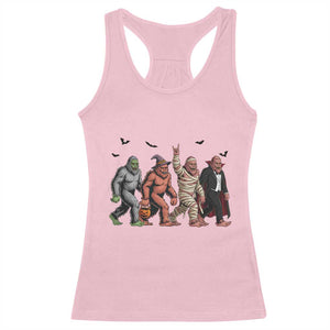 Funny Halloween Racerback Tank Top Bigfoot Monster Cosplay Characters TS12 Light Pink Print Your Wear