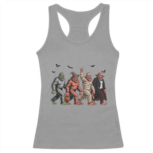 Funny Halloween Racerback Tank Top Bigfoot Monster Cosplay Characters TS12 Sport Gray Print Your Wear