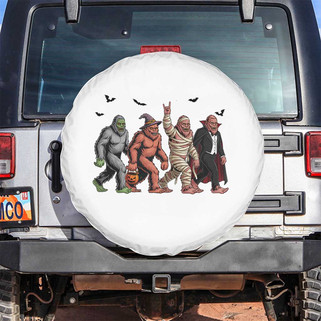 Funny Halloween Spare Tire Cover Bigfoot Monster Cosplay Characters TS12 No hole White Print Your Wear