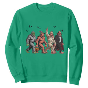 Funny Halloween Sweatshirt Bigfoot Monster Cosplay Characters TS12 Irish Green Print Your Wear