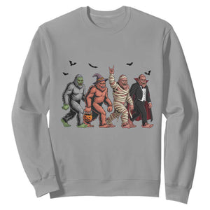 Funny Halloween Sweatshirt Bigfoot Monster Cosplay Characters TS12 Sport Gray Print Your Wear