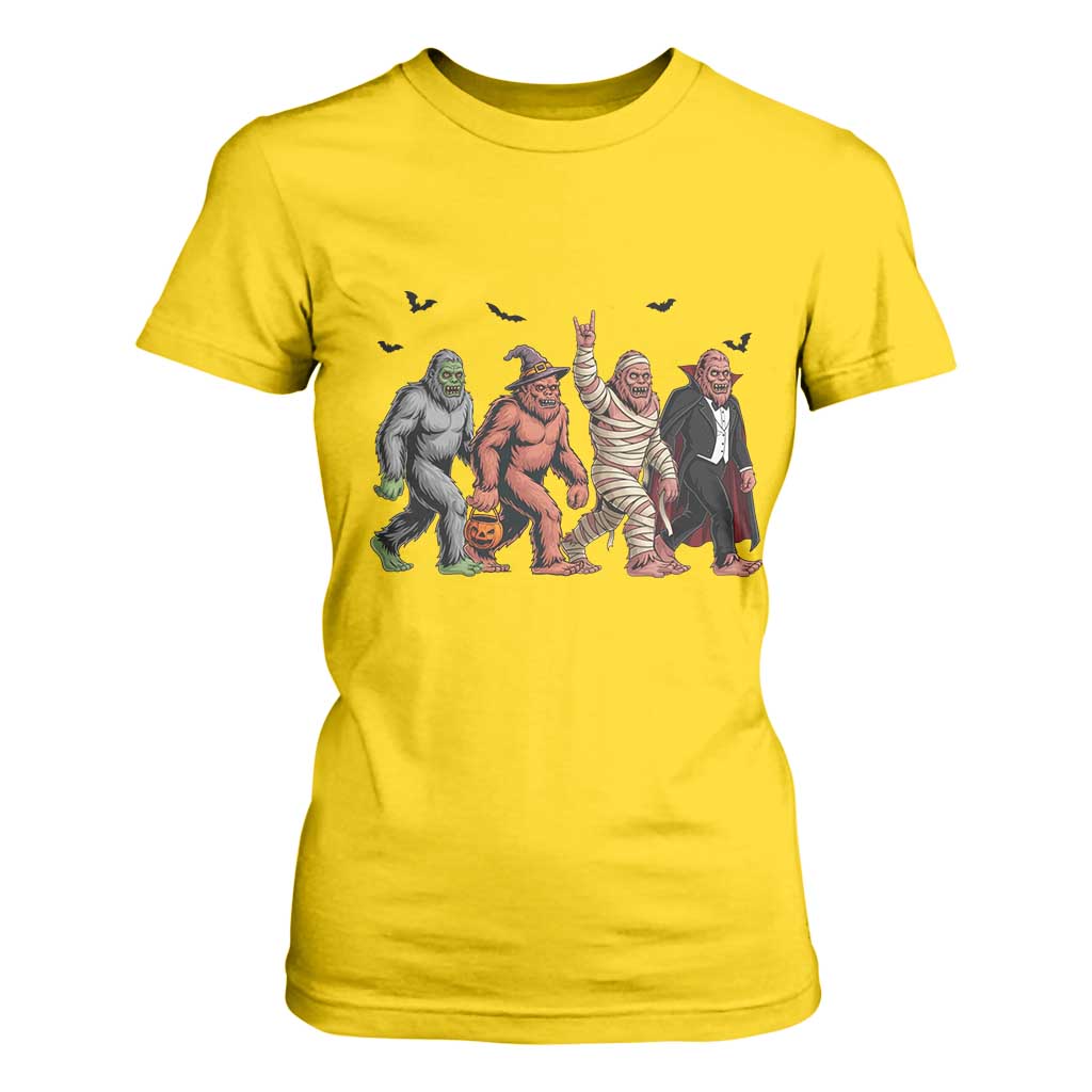 Funny Halloween T Shirt For Women Bigfoot Monster Cosplay Characters TS12 Daisy Print Your Wear