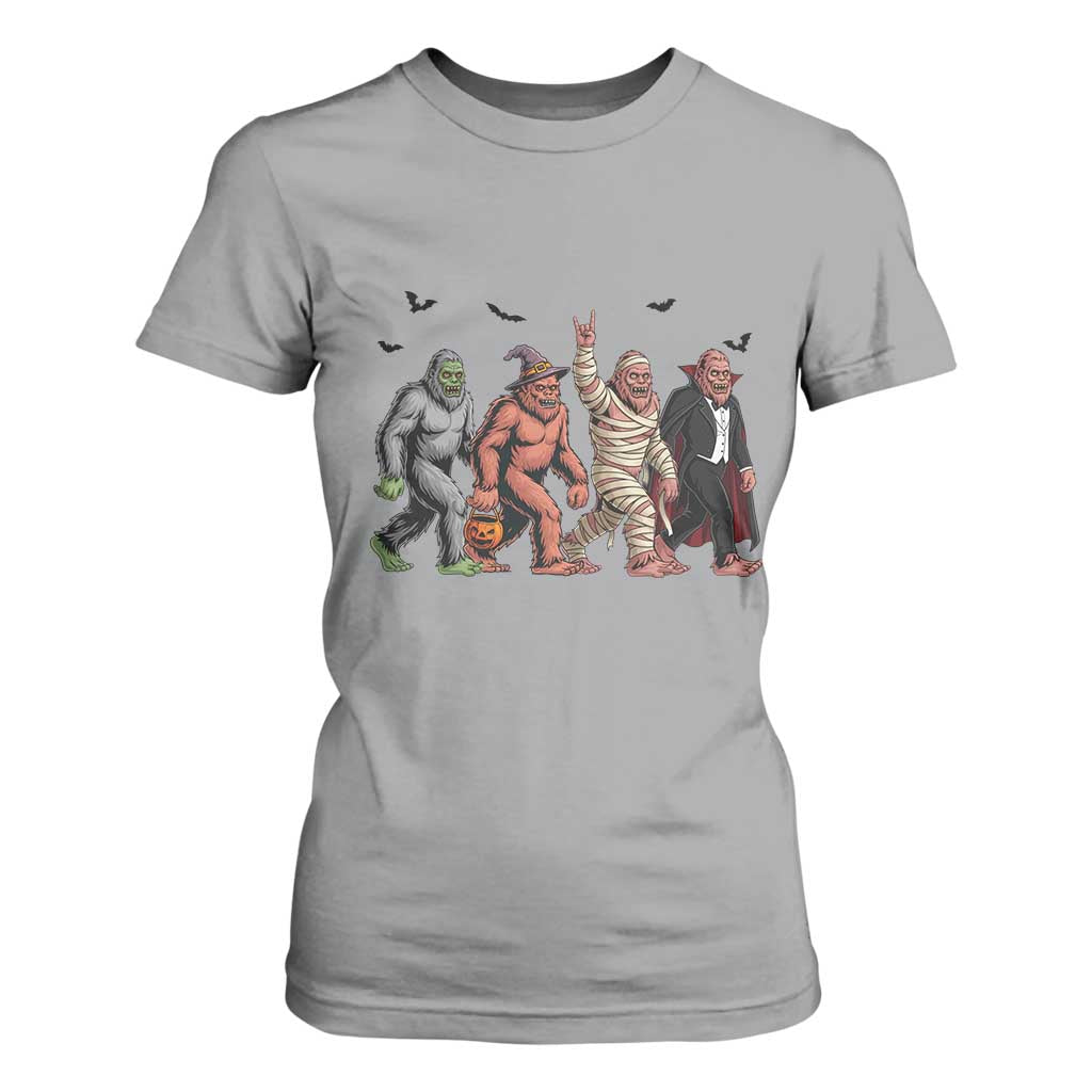 Funny Halloween T Shirt For Women Bigfoot Monster Cosplay Characters TS12 Sport Gray Print Your Wear