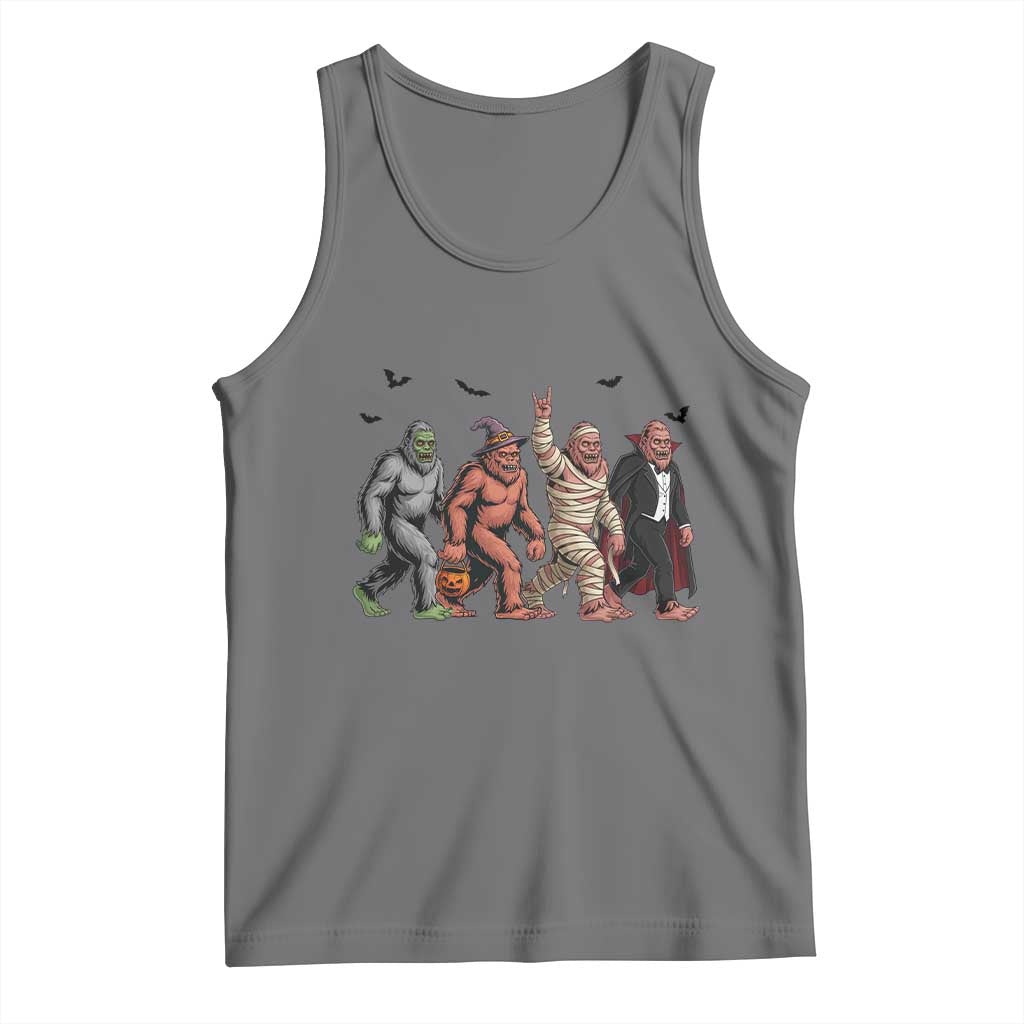 Funny Halloween Tank Top Bigfoot Monster Cosplay Characters TS12 Black Heather Print Your Wear