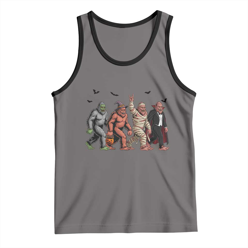 Funny Halloween Tank Top Bigfoot Monster Cosplay Characters TS12 Deep Heather Black Print Your Wear
