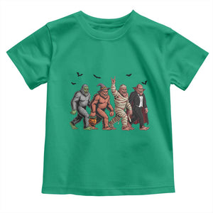 Funny Halloween Toddler T Shirt Bigfoot Monster Cosplay Characters TS12 Irish Green Print Your Wear