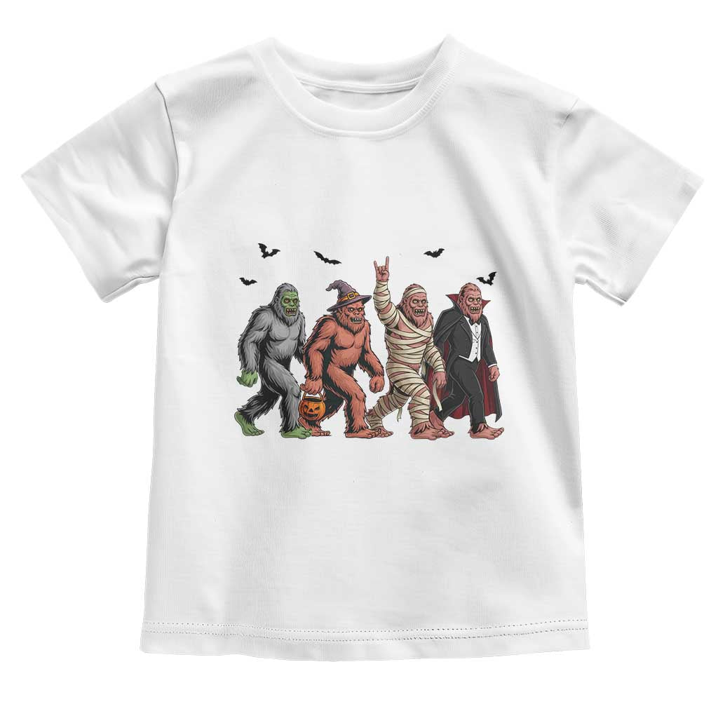 Funny Halloween Toddler T Shirt Bigfoot Monster Cosplay Characters TS12 White Print Your Wear