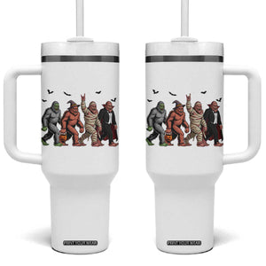 Funny Halloween Tumbler With Handle Bigfoot Monster Cosplay Characters TS12 One Size: 40 oz White Print Your Wear