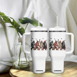 Funny Halloween Tumbler With Handle Bigfoot Monster Cosplay Characters TS12 Print Your Wear