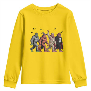 Funny Halloween Youth Sweatshirt Bigfoot Monster Cosplay Characters TS12 Daisy Print Your Wear