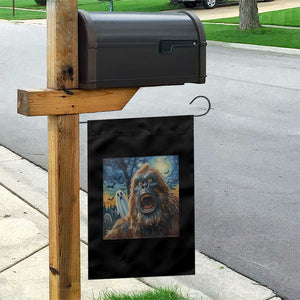 Funny Halloween Garden Flag Bigfoot Selfie With Ghost Starry Night Art TS12 Print Your Wear