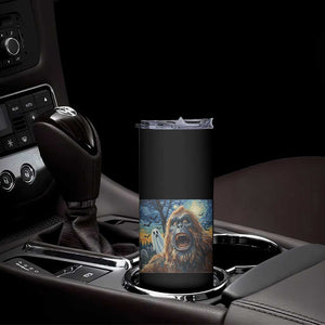 Funny Halloween Skinny Tumbler Bigfoot Selfie With Ghost Starry Night Art TS12 Print Your Wear