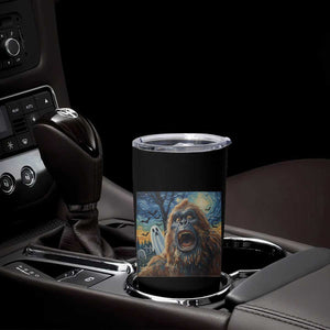 Funny Halloween Tumbler Cup Bigfoot Selfie With Ghost Starry Night Art TS12 Print Your Wear