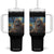 Funny Halloween Tumbler With Handle Bigfoot Selfie With Ghost Starry Night Art TS12 One Size: 40 oz Black Print Your Wear