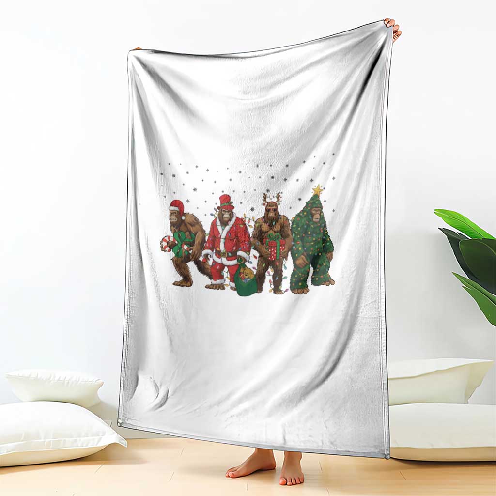 Bigfoot Christmas Cosplay Throw Blanket Funny Holiday Gift TS12 Print Your Wear
