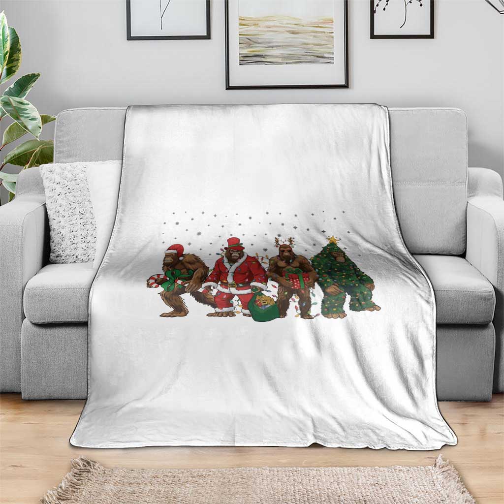 Bigfoot Christmas Cosplay Throw Blanket Funny Holiday Gift TS12 Print Your Wear
