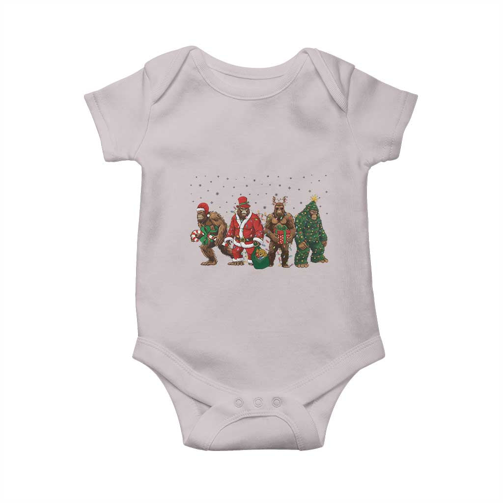 Bigfoot Christmas Cosplay Baby Onesie Funny Holiday Gift TS12 Ice Gray Print Your Wear