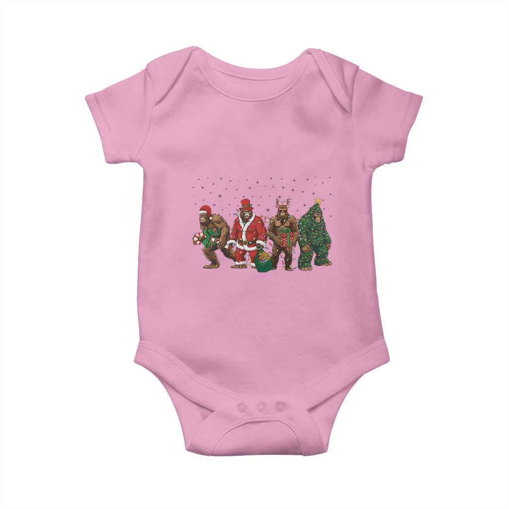 Bigfoot Christmas Cosplay Baby Onesie Funny Holiday Gift TS12 Light Pink Print Your Wear